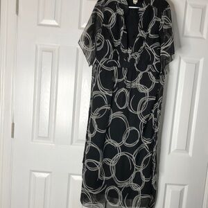 Elegant Black and Gray Women's Dress, size 12